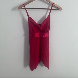 Wet Seal Women’s Y2K Vibrant Red Tank Top Size Small